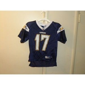 Reebok Navy Blue Chargers #17 Kids Jersey